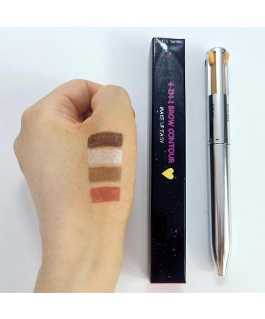 4 In 1 Makeup - Easy-to-Color Rotating Eyebrow Pencil | Multifunction Eye Makeup Tool for Long Lasting Defining and Highlighting Guanglu 03# - Buy Online on GoSupps.com