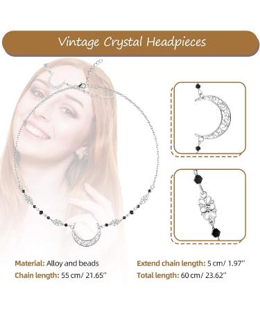 Boho Moon & Star Head Chain Set - Crystal Hair Accessories for Women - Buy Online on GoSupps.com