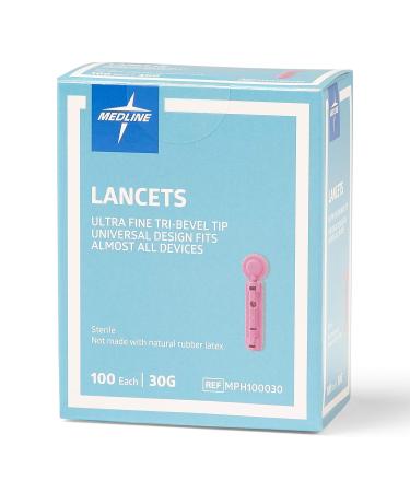 Medline General Purpose Lancet 30G - Box of 100 | Compatible with Universal Lancing Devices - Buy Online on GoSupps.com