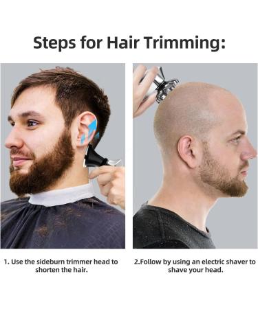 Buy ELESTYLE 5-in-1 Bald Shaver for Men | IPX6 Waterproof Electric Razor with LED & 7 Rotating Heads | Wet & Dry Head Shaving Kit - Best Beard Trimmer Care - Buy Online on GoSupps.com