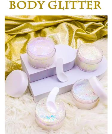 Glitter Gel for Makeup | Sparkling Face Hair & Body Glitter | Mermaid Sequin Festival Cosmetics - Buy Online on GoSupps.com