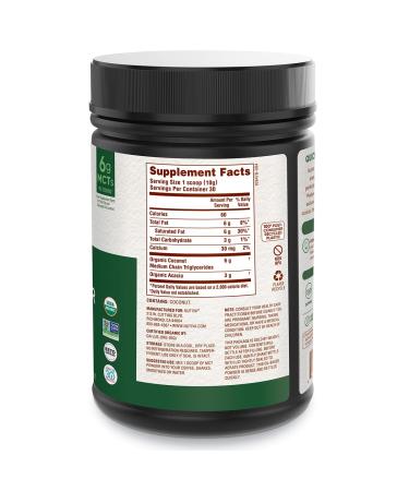 Nutiva Organic MCT Powder with Prebiotic Fiber - Keto & Paleo, 10.6 oz | Vegan, Gluten-Free, Non-GMO - Buy Online on GoSupps.com