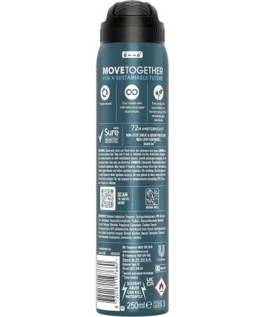 Sure Men Invisible Ice Fresh Nonstop Protection leaves no white marks or yellow stains on clothes Anti-perspirant Deodorant Aerosol 72h protection 250ml (Packing May Vary) (Pack of 2) Fresh 250 g (Pack of 2) - Buy Online on GoSupps.com