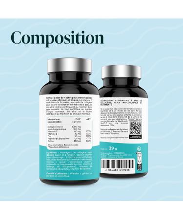 NOVOMA Marine Collagen + Hyaluronic Acid 1000 mg Pure Hydrolyzed Collagen Type 1 & 3 With Vitamin C Zinc and Biotin Skin Beauty Hair & Nails 90 Softgels - Buy Online on GoSupps.com