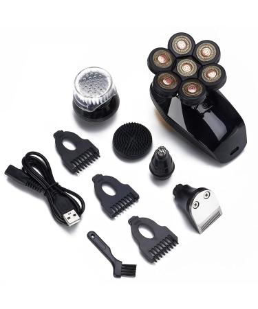 Best Head Shavers for Bald Men - 5 in 1 Electric Rotary Grooming Kit Rechargeable & Waterproof - Buy Online on GoSupps.com