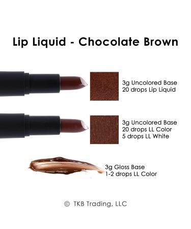 TKB Lip Liquid Color for DIY Lip Gloss | Chocolate Brown Pigmented Lipstick Colorant - 1floz (30ml) - Buy Online on GoSupps.com