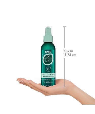 HASK Tea Tree Oil 5-in-1 Leave In Conditioner Spray - 6 Fl Oz | For All Hair Types | Color Safe, Gluten, Sulfate and Paraben Free - Buy Online on GoSupps.com