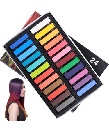 Hair Chalk 24 Colors Temporary Hair Dye Safe Hair Chalk for Kids Washable Temporary Hair Colour Pen Colorful Gifts Great Toy for Kids & Adults Halloween Carnival Cosplay Party Temporary Hair Dye Hair - Buy Online on GoSupps.com