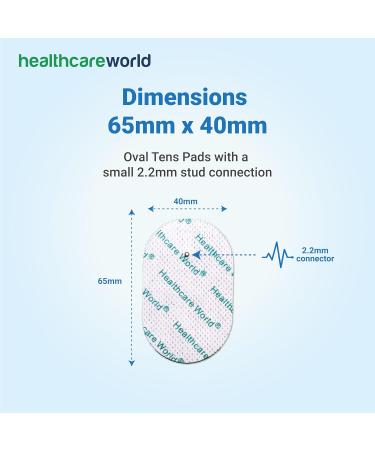 Tens Electrode Pads - Oval Self-Adhesive Electrodes (Pack of 4) for Omron E2 & E4 - 2.2mm Bolt Connection - Buy Online on GoSupps.com