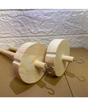2Pcs Hand Carved Wooden Spindle Top Whorl Yarn Spinner | 12 Drop Spindle for Beginners & Experts - Buy Online on GoSupps.com