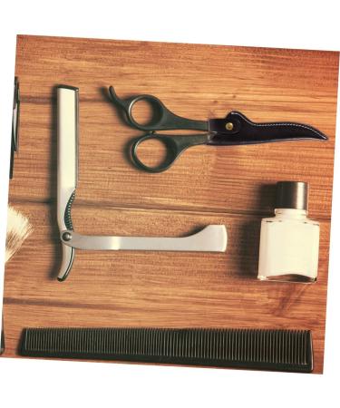 Fomiyes 2-Pack Friseur Shears with Leather Etui Vintage Scissor Case & Blade Protection for Embroidery Scissors 17x5x2cm in Black & Brown - Buy Online on GoSupps.com