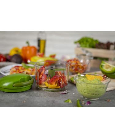 Kuhn Rikon Pull Chop Vegetable Chopper with Stainless Steel Blades Food Chopper with Non-Slip Base Easy to Use Fruit Cutter and Onion Chopper Essential Kitchen Accessories 500ml - 3 Year Guarantee Small - 500ml - Buy Online on GoSupps.com