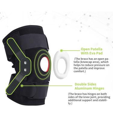 Buy Adjustable Hinged Knee Brace XL - Dual Side Hinges Open Patella Pain Relief & Stable Support - International Shipping - Buy Online on GoSupps.com