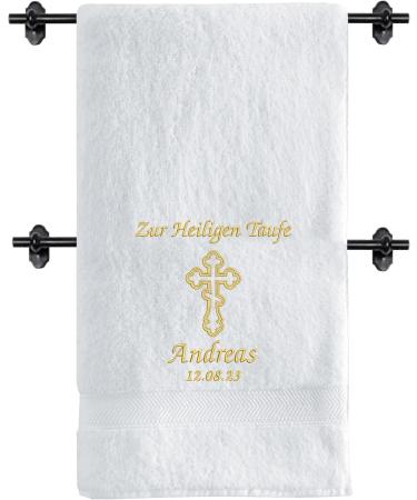 Embroidery Pure Holy Baptism Cloth | Glitter Gold 100x50cm - International Shipping Available - Buy Online on GoSupps.com