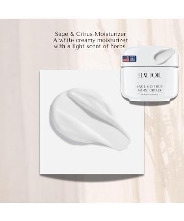 LuxeJoie Sage & Citrus Moisturizer Oil-Free Natural Face Cream for All Skin Types | Anti-Wrinkle & Tightening | 2 oz - Buy Online on GoSupps.com