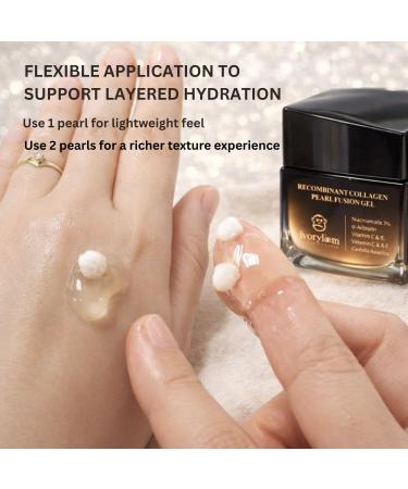 ivory loom Adaptive Hydration Pearl Fusion Gel | Recombinant Collagen Niacinamide Alpha-Arbutin Vitamin C & E | Next-Level Hydration Zero Greasiness | For All Skin Types | 50g (1.76 oz) - Buy Online on GoSupps.com