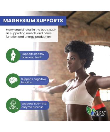 America Medic & Science Magnesium 250 mg (100 Caplets) | Pack of 2 Bottles | Magnesium Oxide Supplement for Men and Women | Supports Healthy Nerve and Muscle Functions | Boosts Exercise Performance - Buy Online on GoSupps.com