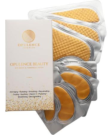 OpulenceBeauty 24k GOLD Luxury Collagen Under Eye Patches and Anti-Wrinkle Forehead Pads. Targets Forehead Wrinkles Frown Lines Dark circles Puffy Eyes and Under Eyes Bags. 20pc set. - Buy Online on GoSupps.com