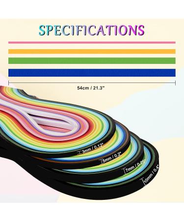 YURROAD Quilling Paper Strips Kit - 36 Colors, 720 Strips, 54cm Length, 3mm 5mm 7mm 10mm Width (4 Packs) - Buy Online on GoSupps.com