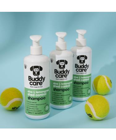 Buy BuddyCare Fell Care Shampoo for Dogs Aloe Vera & Pro-Vitamin B5 Hair Loss Control | 500ml x 3 International Shipping Available - Buy Online on GoSupps.com