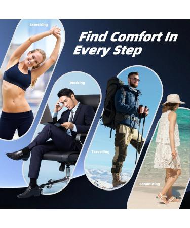 Arch Support Inserts for Women | Gel Inserts for Flat Feet & Plantar Fasciitis Relief | Non-Slip Support Pads (Low Height - Black - Buy Online on GoSupps.com