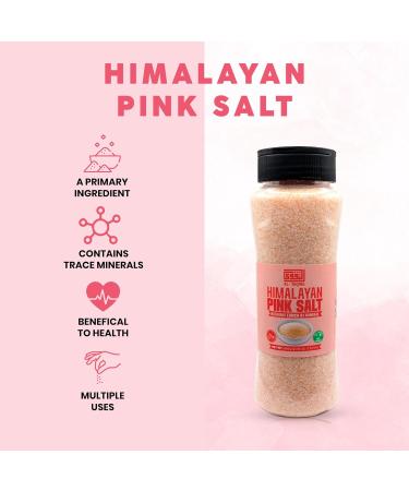 Sunrise Traders Inc Pink Salt Pink Himalayan Salt Himalayan Salt Pink Himalayan Sea Salt Rock Salt Nutrients & Minerals Enriched NON-GMO Halal 600g - Buy Online on GoSupps.com