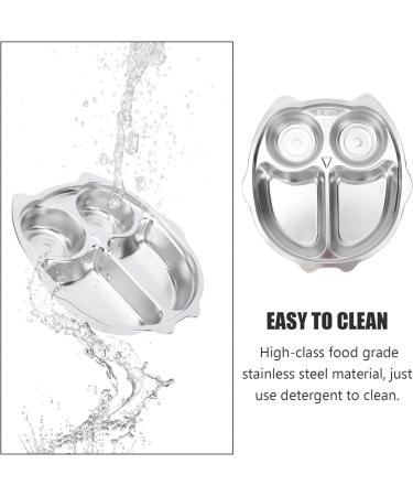 Buy Cabilock Cartoon Owl Stainless Steel Divided Plates for Kids - Durable & Portable Dining Dishes for Toddlers - Buy Online on GoSupps.com
