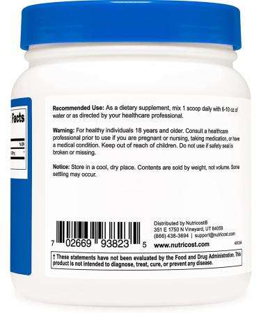 Nutricost N-Acetyl Cysteine (NAC) Powder 500g - Vegan, Non-GMO, Gluten Free - Buy Online on GoSupps.com