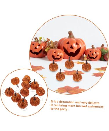 WOFASHPURET 10pcs Foam Pumpkin Fall Pumpkin Decor Thanksgiving House Decoration Lifelike Pumpkin Pumkin Decorating Glitter Pumpkins Faux Pumpkin Craft Mini Ornament Little Pumpkin Fake Pumpkin Orange 5.5CM - Buy Online on GoSupps.com
