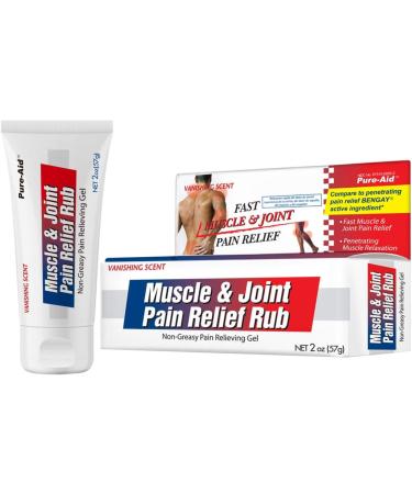 Pure-Aid Muscle & Joint Pain Relief Rub 2oz (4pk) - Fast Relief from Arthritis, Backache, Muscle & Joint Pain - Non-Greasy Cream - Buy Online on GoSupps.com