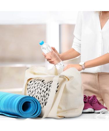 Yoga Mat Canvas Tote Bag with Mat Carrier Pocket - Yoga Mat Carrier Shoulder Bag for Women & Men - Pilates, Gym, Travel, Beach - Buy Online on GoSupps.com