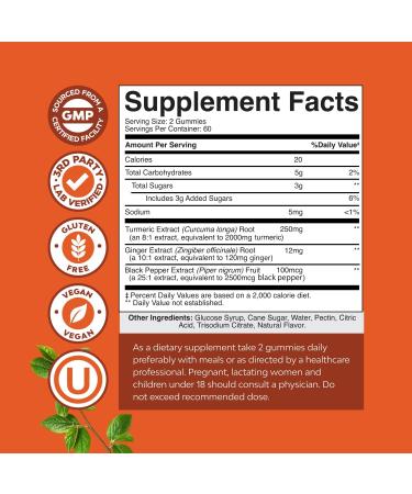 Bundle of High Strength Hawthorn Berry Capsules with Leaf & Flower Extract 4:1 for Healthy Heart & Digestion and Turmeric Gummies Peach Flavor with Turmeric Curcumin Black Pepper Extract Ginger - Buy Online on GoSupps.com