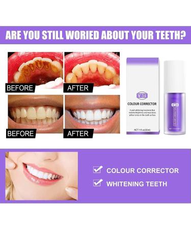 seeyoung V34 Color Corrector Teeth Whitening Toothpaste Sensitive Teeth Intensive Stain Removal Reduce Yellowing Harden and Strengthen Enamel Sensitive Teeth - Buy Online on GoSupps.com