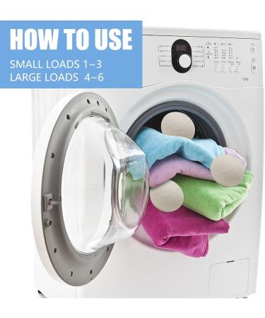 Natural Wool Dryer Balls - Eco-Friendly Fabric Softener Reusable Reduces Wrinkles & Drying Time - Buy Online on GoSupps.com