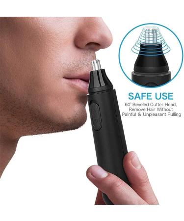 Buy Electric Nose Hair Trimmer for Men - 360 Rotating Painless Dual Edge Blades Waterproof Mute Motor - International Shipping Available - Buy Online on GoSupps.com