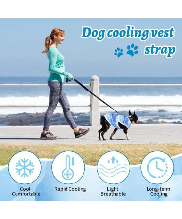 Dog Cooling Vest Breathable Mesh Pet Cooling Jacket Blue Print Vest Elastic Summer Sun-Proof Ice Vest Cool Down Vest for Cat and Small Dogs Outdoor Activities Blue XX-Large - Buy Online on GoSupps.com