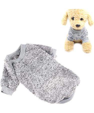 Cozy Gray Dog Sweater for Winter | Pet Clothing for Small & Medium Dogs | Warm Cat Sweater | XL Dog Clothes - Buy Online on GoSupps.com