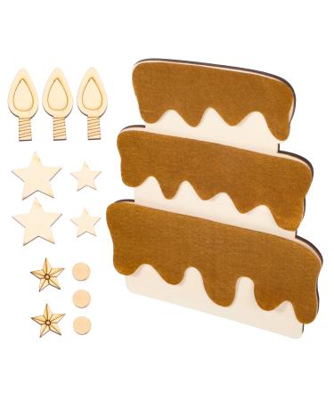1 Set Wall Sticker Paper Cut Wooden Decoration Wood Decor The Sign Venue Setting Props Birthday Hanging Sign Sticker Wooden Sign Listing Wooden Birthday Decor