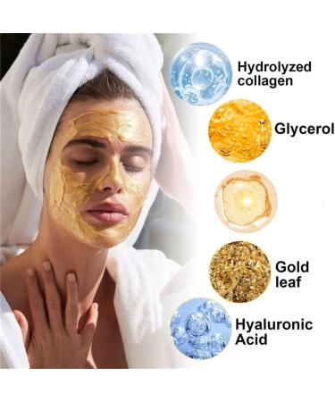  oihgerg Huasurv gold mask gold foil rejuvenating gold peeling mask retinol snake venom gold mask for all skin types 3pcs - Buy Online on GoSupps.com