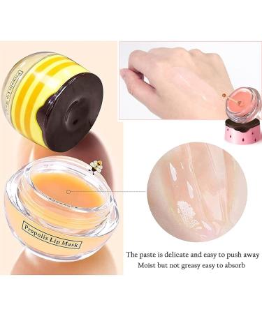 Bee Lip Balm & Overnight Moisturizing Lip Mask - Honey Strawberry Watermelon & Lime | Hydrating Scrubs for Dry Cracked Lips - Buy Online on GoSupps.com