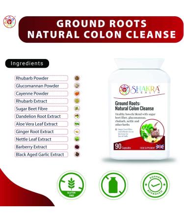 Ground Roots: Natural Colon Cleanse. Strong Colonic Flush Herbal Blend for Deep Bowel Gut Health Intestinal Congestion Constipation & Support | Shakra Health - Buy Online on GoSupps.com