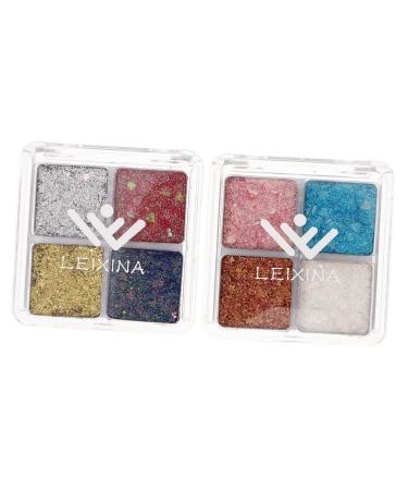 NULYLU 2pcs Glitter Eye Makeup Eyeshadow for Women Eyeshadows Sparkly Eyeshadow Eye Shadow for Women