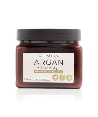 Profashion Hair Mask Argan Oil with Hydrolyzed Keratin Protein - Argan Oil Hydrating Hair Mask - Keratin Restore Mask - Damage Remedy Hair Mask - Ultra Moisturizing Hair Mask for Damaged Hair - 500ml