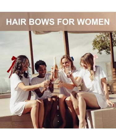 6pcs Satin Bowknot Hair Clips Big Bow Hair Clips Set French Barrette Silky with Long Tail Bowknot 90's Accessories Colorful Cute Bow Hair Clip Hairpin Tassel Barrettes Hair Accessories for Women Girls - Buy Online on GoSupps.com