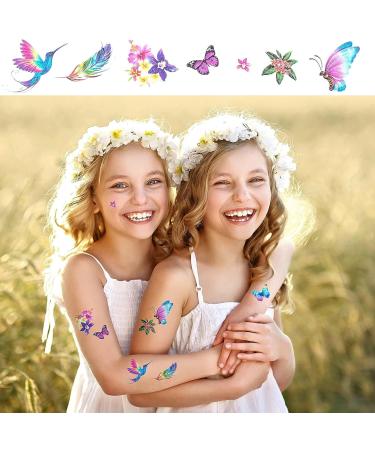 PAGOW Glitter Butterfly Temporary Tattoos - 20 Sheets, Self-adhesive and Waterproof Stickers for Kids, Women, Girls - Perfect for Birthday Parties and Goodie Bags (Style 4) - Buy Online on GoSupps.com