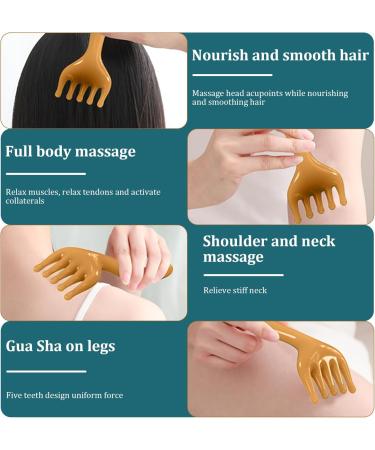 2 PCs Portable Handheld Scalp Massager Comb - Multifunctional Relaxation & Stress Relief - Perfect for Head & Lymph Massage - Buy Online on GoSupps.com