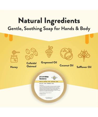 ECZEMA HONEY Original Skin-Soothing Cream & Oatmeal & Lavender Soap - Bundle for Sensitive Dry & Skin - Cruelty Free - Buy Online on GoSupps.com