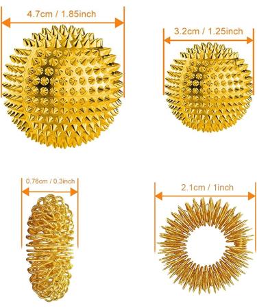 Buy Hedgehog Ball Massage & Acupressure Rings Set for Stress Relief - International Shipping Available - Buy Online on GoSupps.com