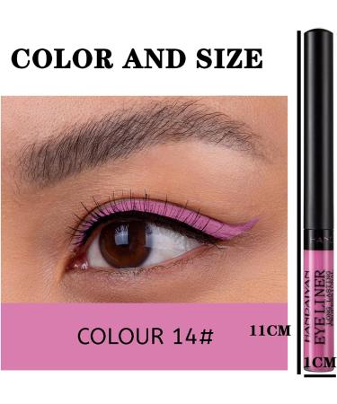 HISUNBEN Matte Liquid Eyeliner Neon Rainbow Colorful Eyeliner Pencil Waterproof Long Lasting Smudge Resistant Eye Liners Makeup Gift for Women Light Pink - Buy Online on GoSupps.com