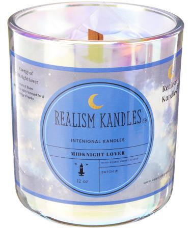 MidKnight Lover Elderberry Scented 12oz Candle 48-75 Hour Burn Time Made with Soy Wax Premium Fragrance and Essential Oils Wood Apple Wick Luxury Non-Toxic & soot Free 12 oz.